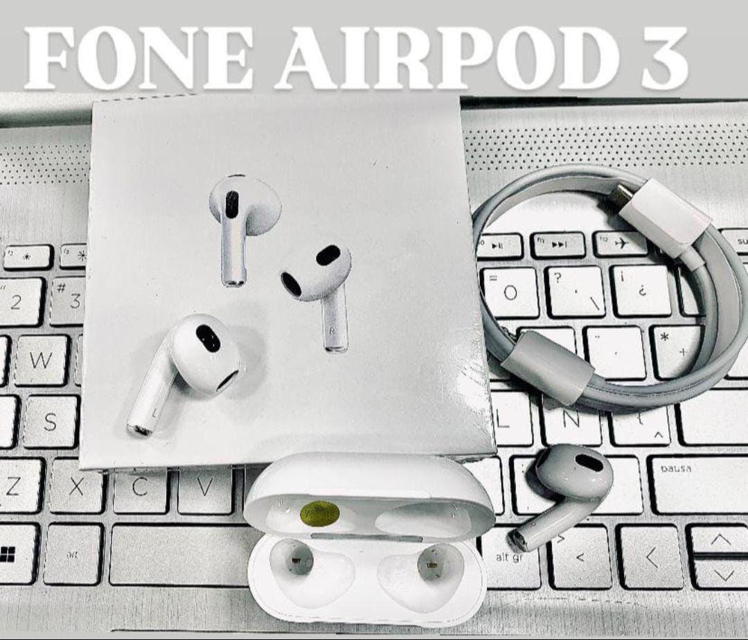 AirPods 3✨

🔊 Graves potentes y audio nítido
⚡ Conexión inmediata, cuenta con cancelación de ruido
🔋 Horas de autonomía
📦 Incluye cable y estuche de carga

Valor:130mil gs✨

¡Delivery disponible!🛵

https://www.instagram.com/gpstorepyy?igsh=MW95N3d4ZWE4dnJkOA%3D%3D&utm_source=qr