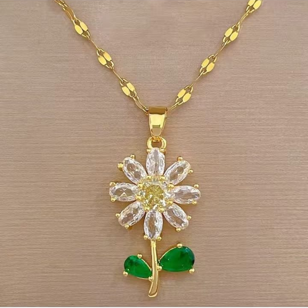 Cadena de acero inoxidable dije margarita