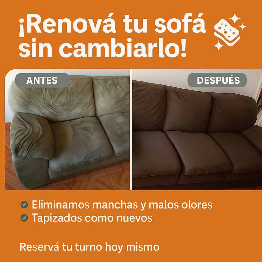 Limpieza profunda de tu sofá
