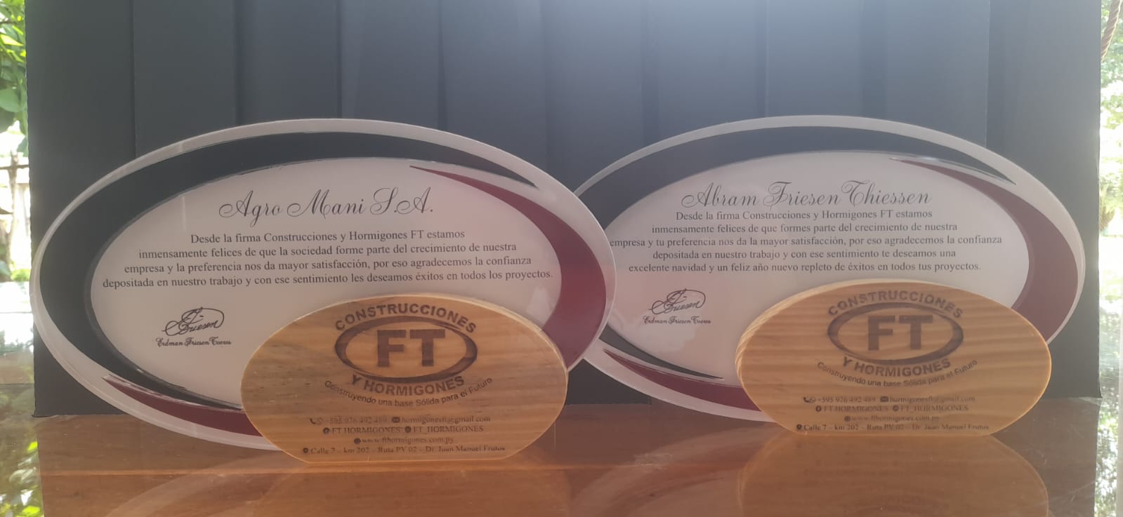 PLACAS DE RECONOCIMIENTO PERSONALIZADAS