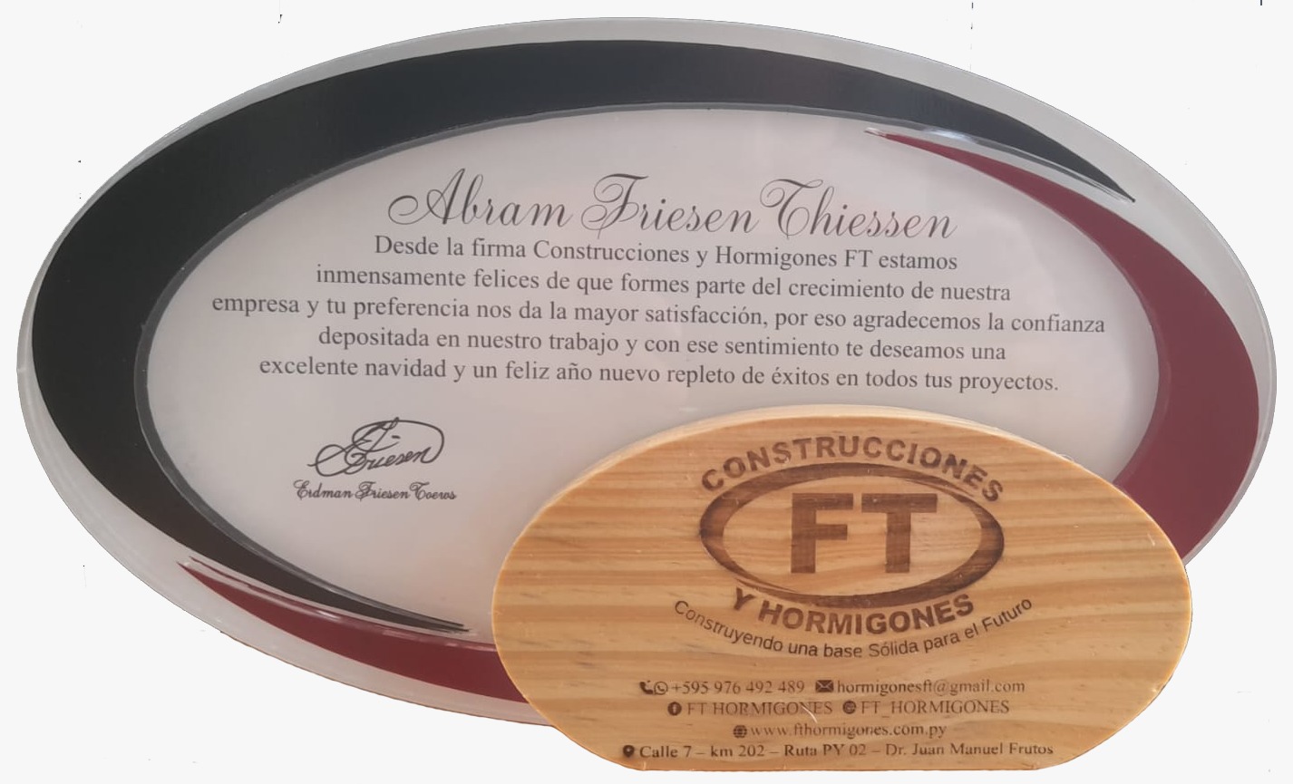CUADROS DE RECONOCIMIENTO PERSONALIZADOS