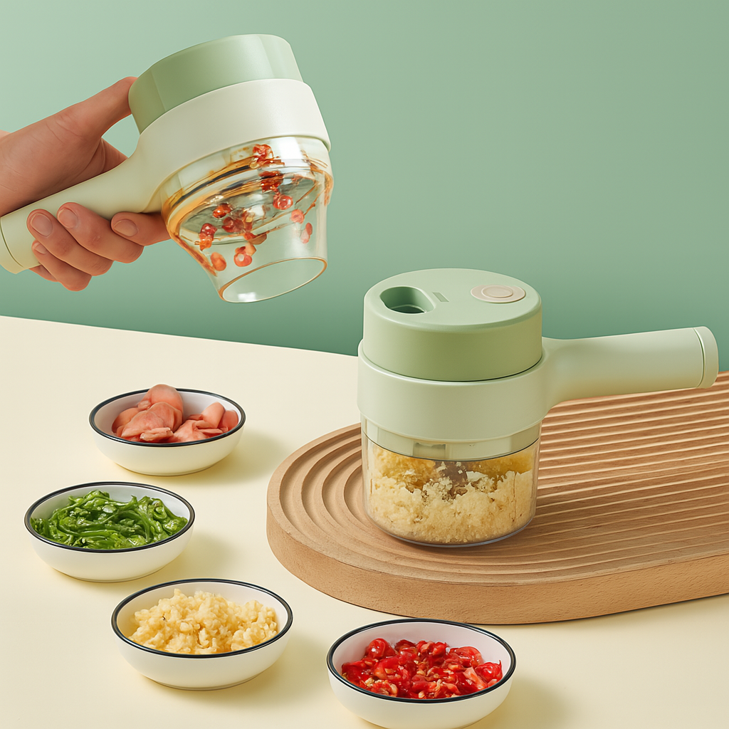 Picador de Verduras 5 en 1 - ¡Rápido, práctico y sin esfuerzo!