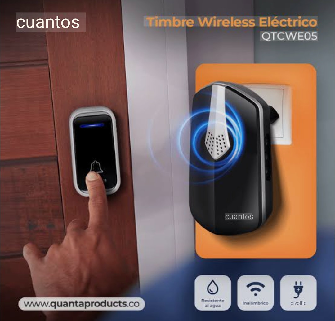 Timbre para casa eléctrico Wireless
A prueba de agua