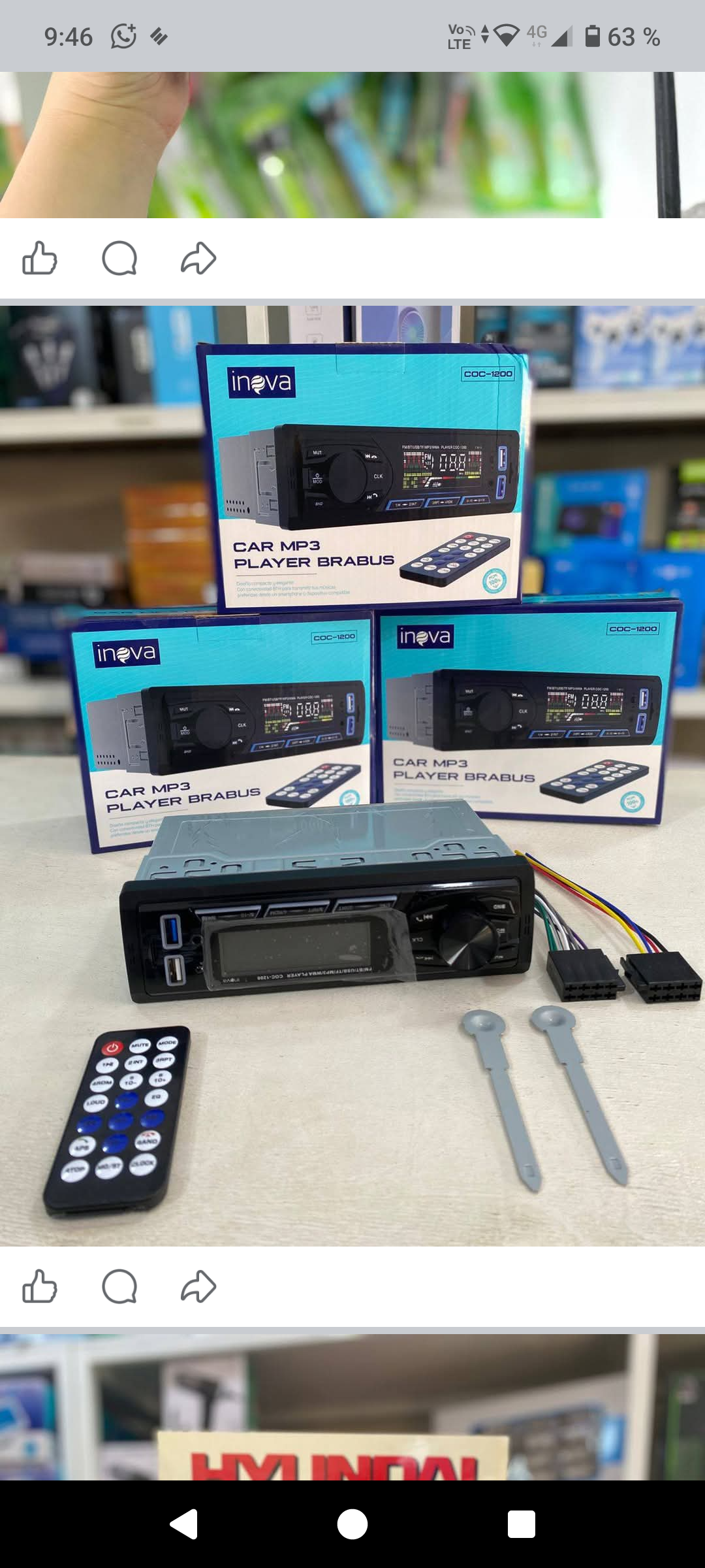 Autoradio Inova car mp3 
Player brabus