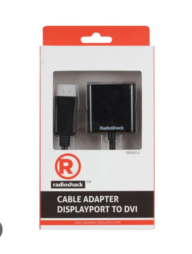 CABLE ADAPTER DISPLAYPORT TO DVI
Radioshack