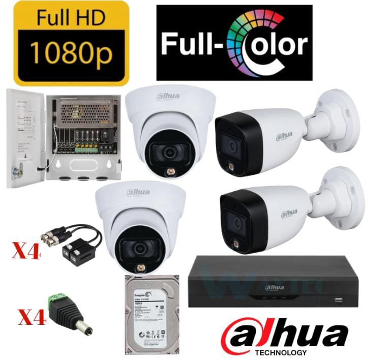 Kit de Cámaras de Seguridad Full HD 1080p Dahua – Full Color