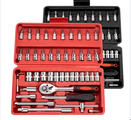 Juego De Llaves 46pcs Caja Roja