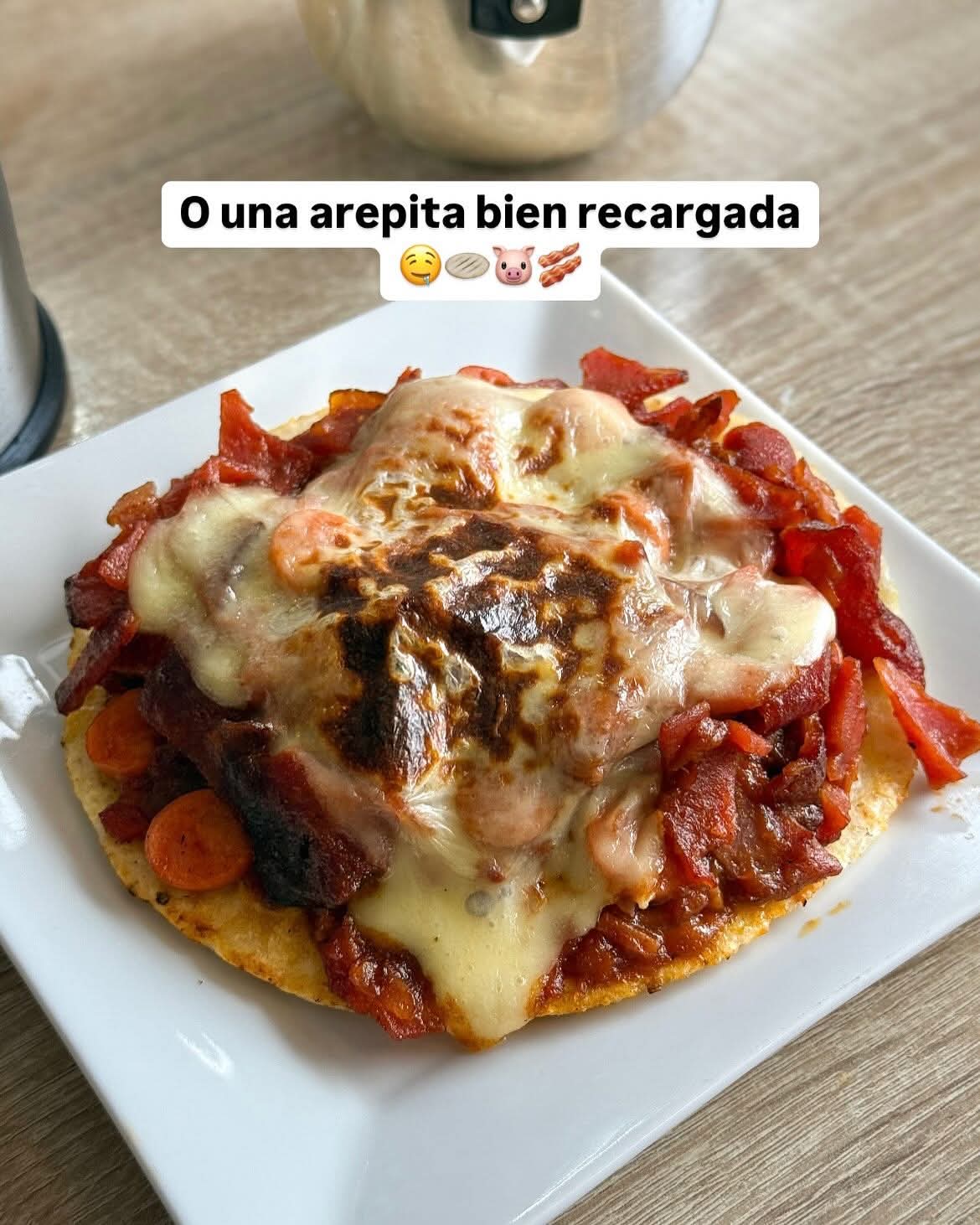 Una arepita bien recargada
