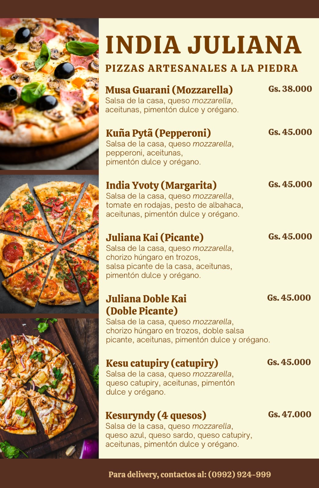 PIZZAS ARTESANALES A LA PIEDRA