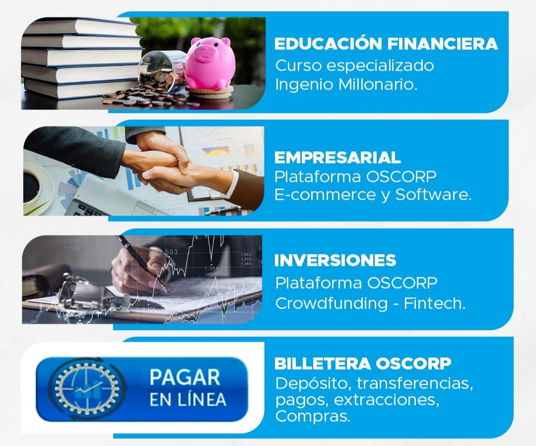 Educación Financiera, Empresarial, Inversiones, Billetera OSCORP