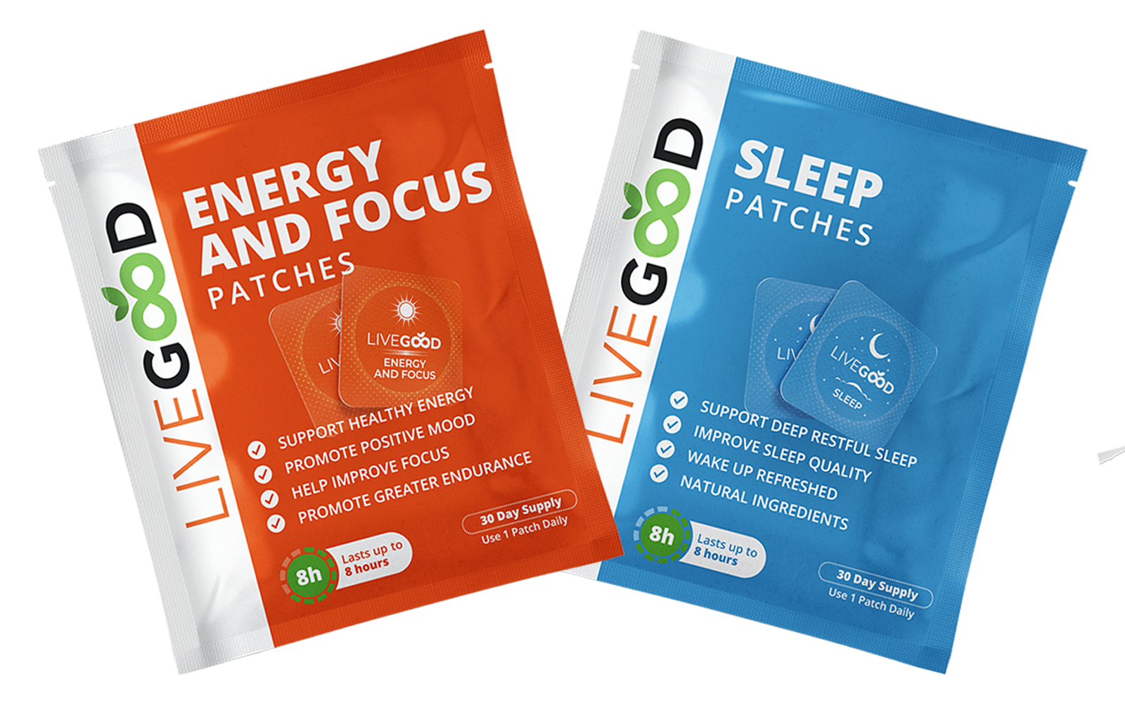 Paquete AM/PM
1 Parches de energía y concentración
1 parche para dormir