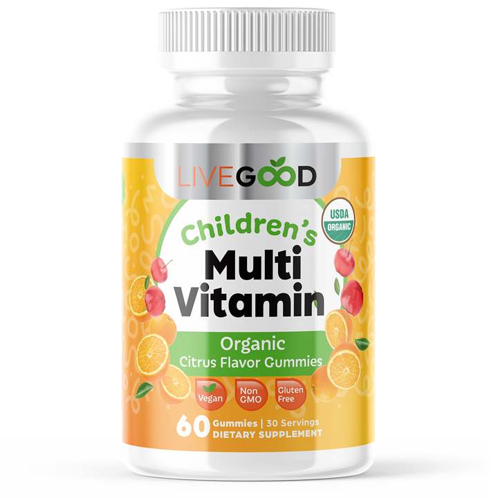 Gomitas multivitamínicas orgánicas para niños