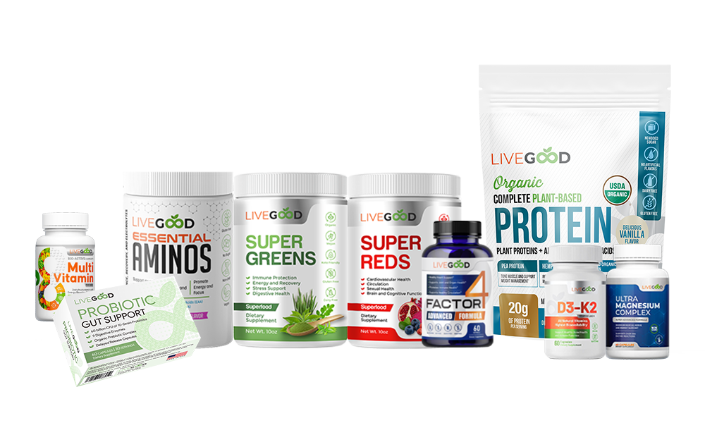 Paquete de máximo bienestar
1 multivitamínico completo bioactivo
1 complejo de ultra magnesio
1 D3-K2 orgánico 2000
1 Factor4
1 Súper Verdes
1 Súper Rojos
1 Aminoácidos esenciales
1 Apoyo intestinal probiótico
1 proteína vegetal completa orgánica