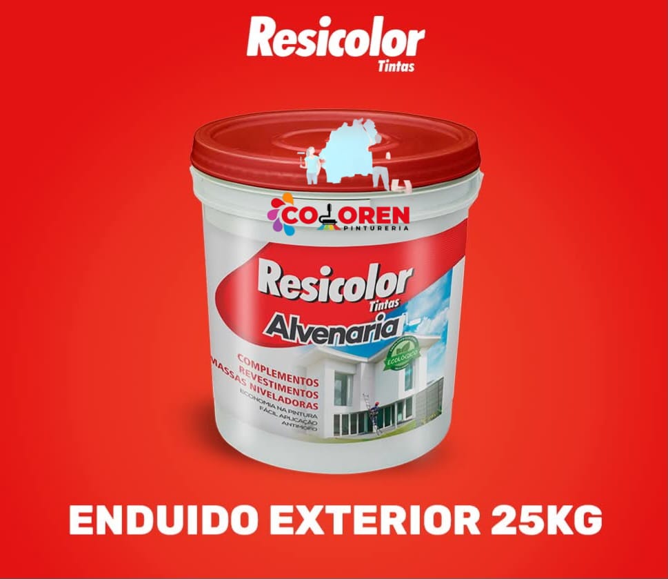 Massa Acrílica Balde 25kg Resicolor