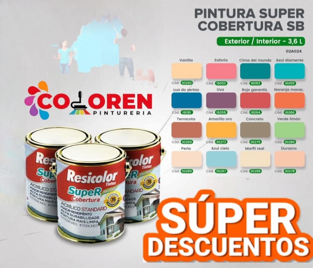 ✅pinturas acrílica RESICOLOR