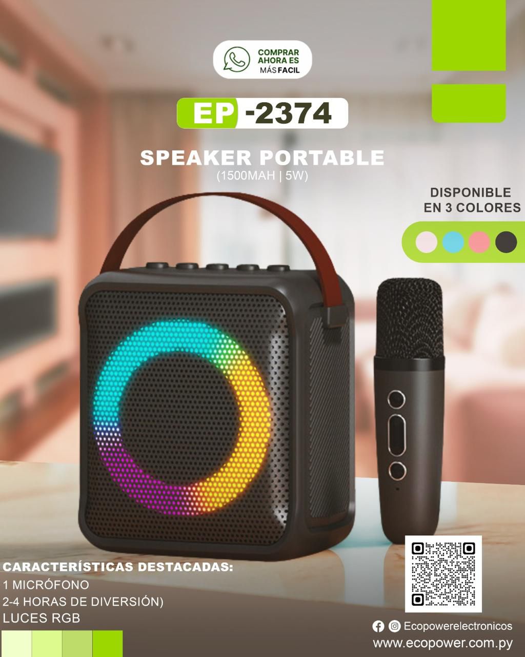 Entretenimiento RK-02 con iluminación y micrófono