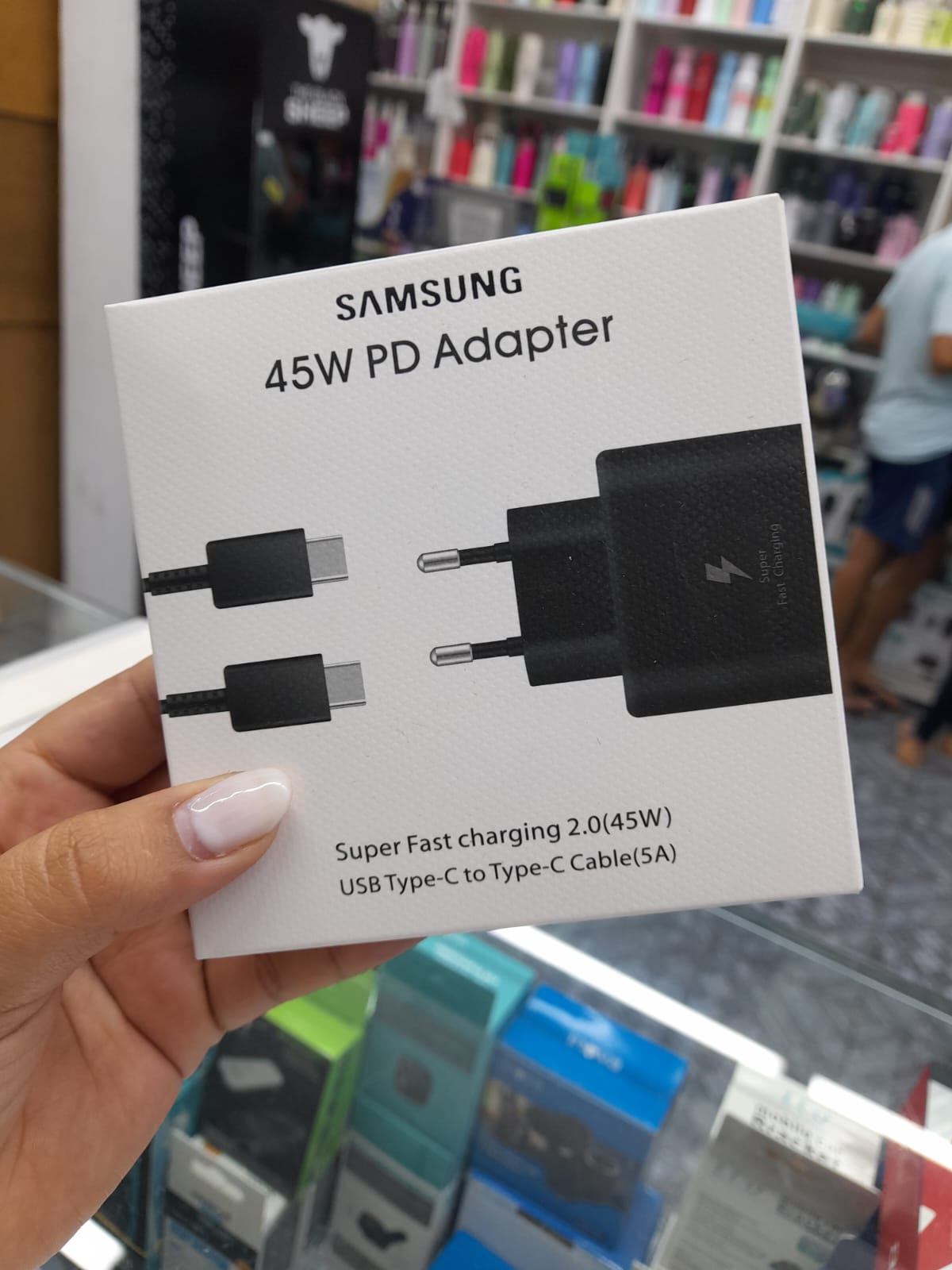 Cargador Samsung 45w Original Carga Súper Rápida Negro Negro
