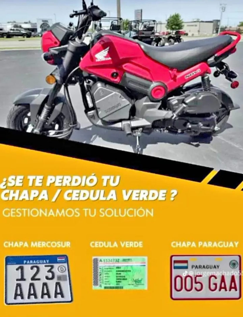 Se te perdió tu chapa /
Cédula verde ?