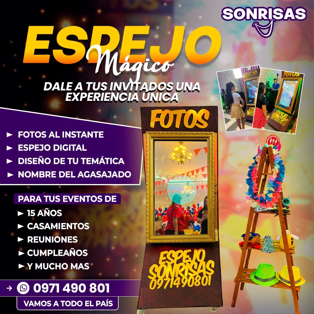 🎉 ✨ ESPEJO MÁGICO SONRISAS ✨