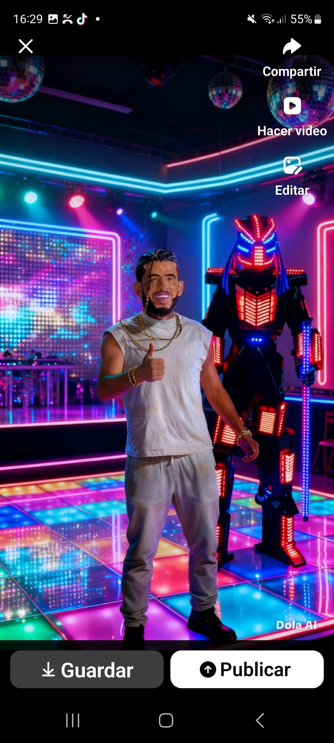 Combo bad bunny + robot led