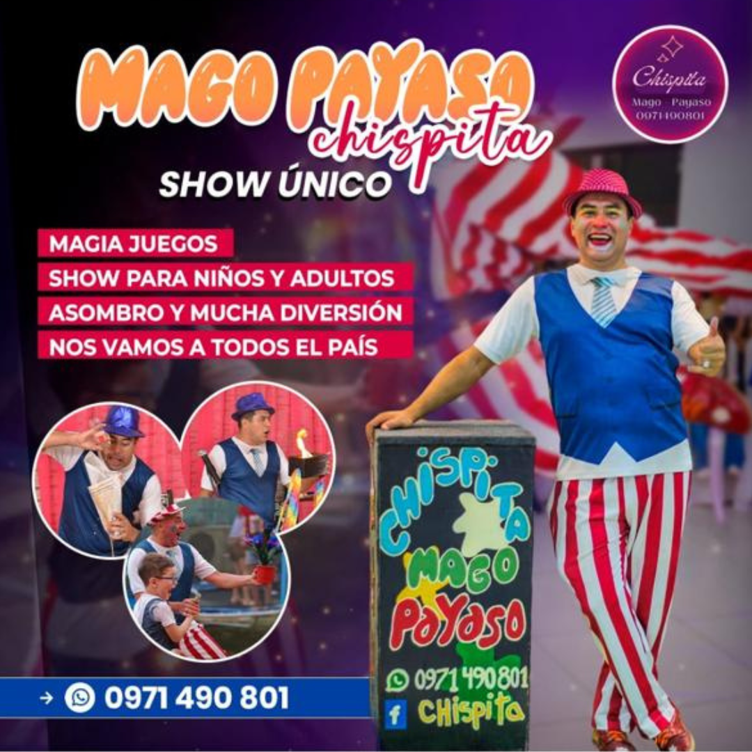 🎪 MAGO PAYASO CHISPITA 🤡✨