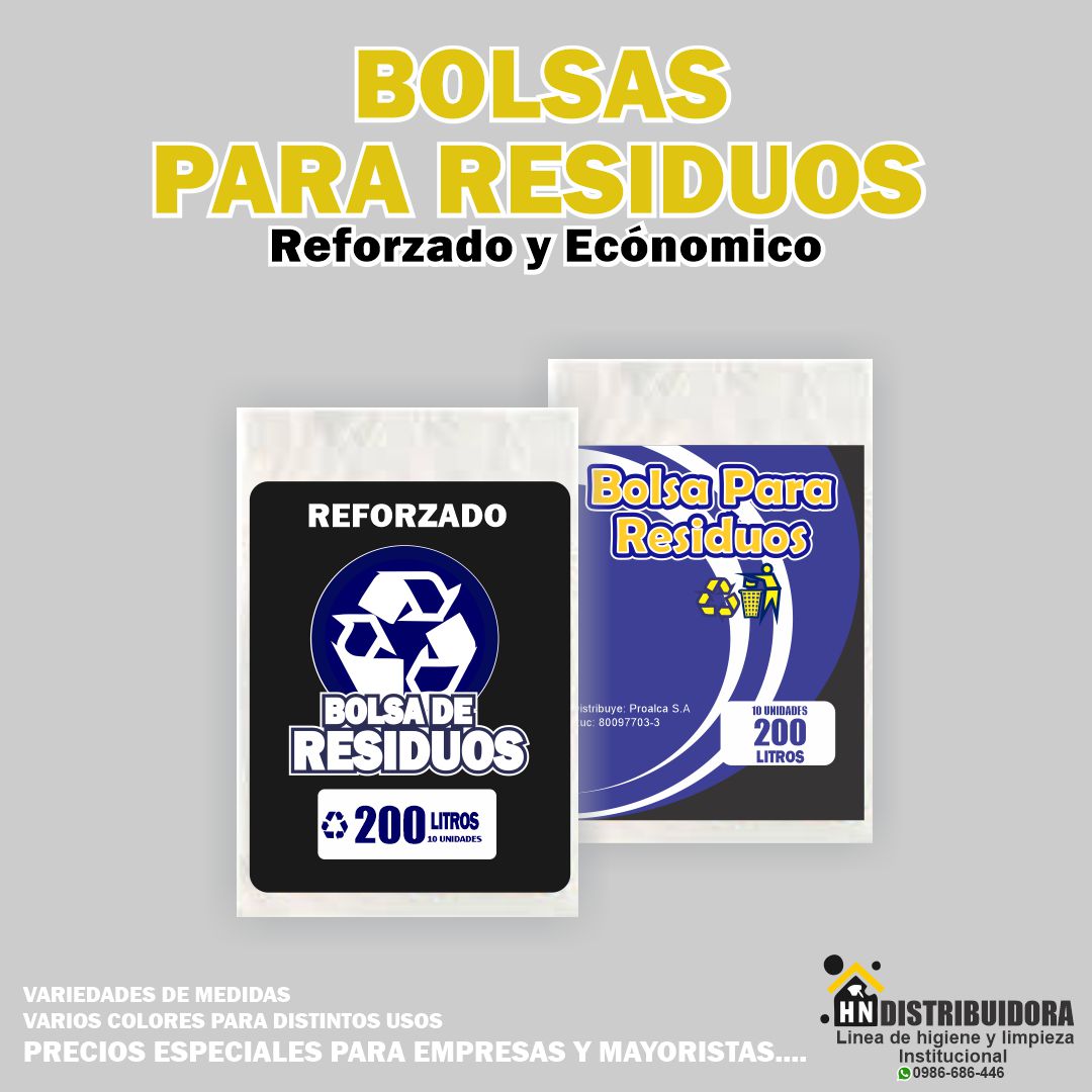 Bolsa de residuos económico y resistente
