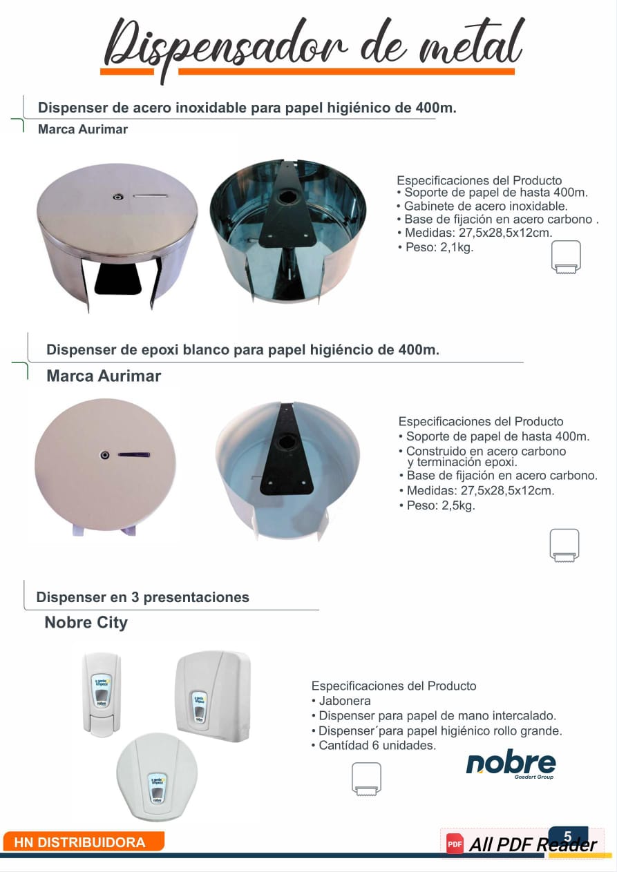 Dispensadores de Metal – Durabilidad y Estilo Profesional 🧰