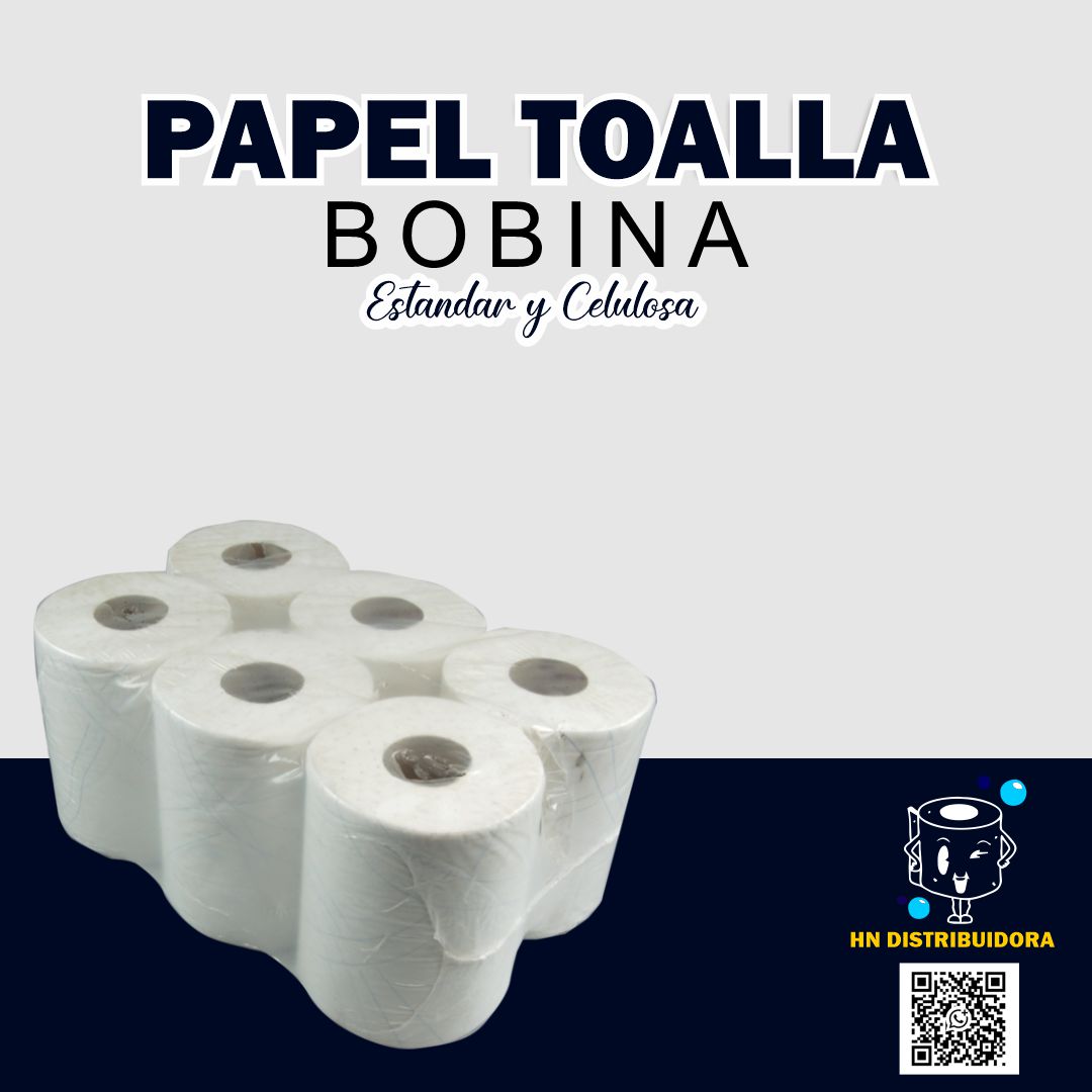 Papel toalla bobina 6 x 200 metros estándar