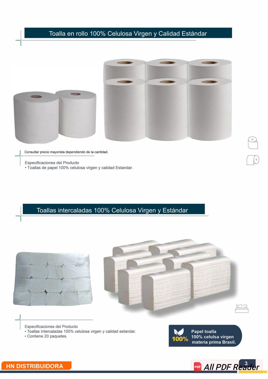 🧻Toallas de Papel 100% Celulosa Virgen – Calidad Garantizada