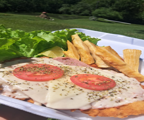 😋💛Milanesa de surubi a la Napolitana 🍽️