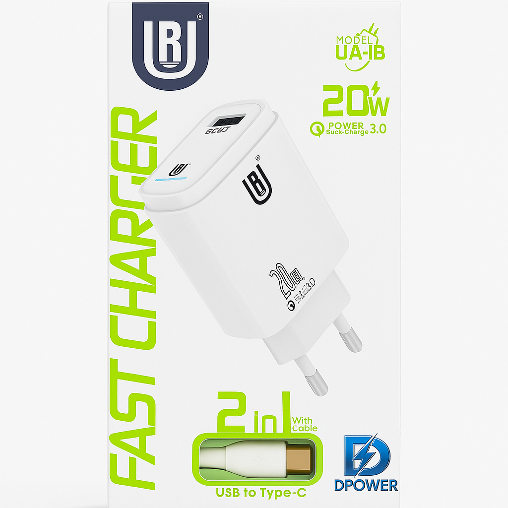 ⚡Cargador Rápido 20W LRJ DPOWER – Modelo UA-18