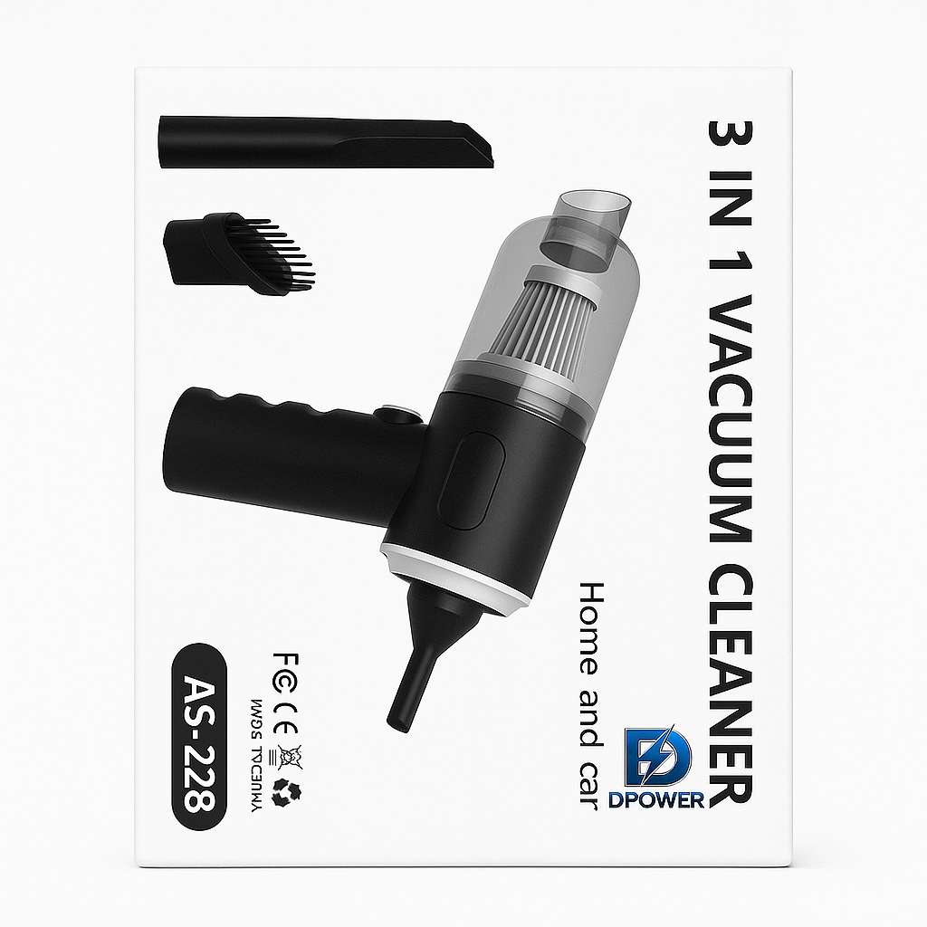 🧹Aspiradora Portátil 3 en 1 DPOWER – Modelo AS-228