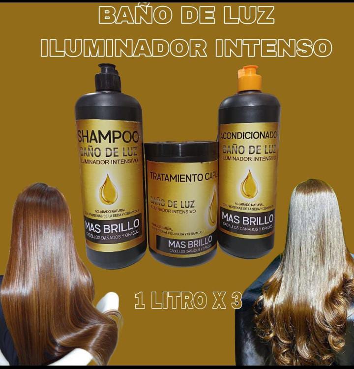 ✨ Baño de Luz – Iluminador Intenso (1L x 3)