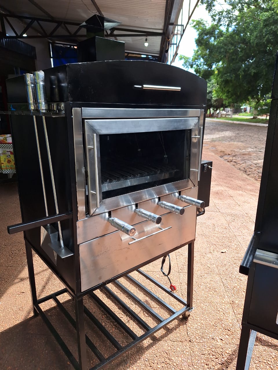 Parrilla grill  con vidrio templado portátil