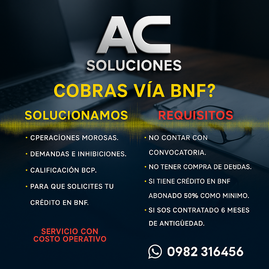 💳 ¿Cobrás vía BNF? — AC Soluciones te ayuda
