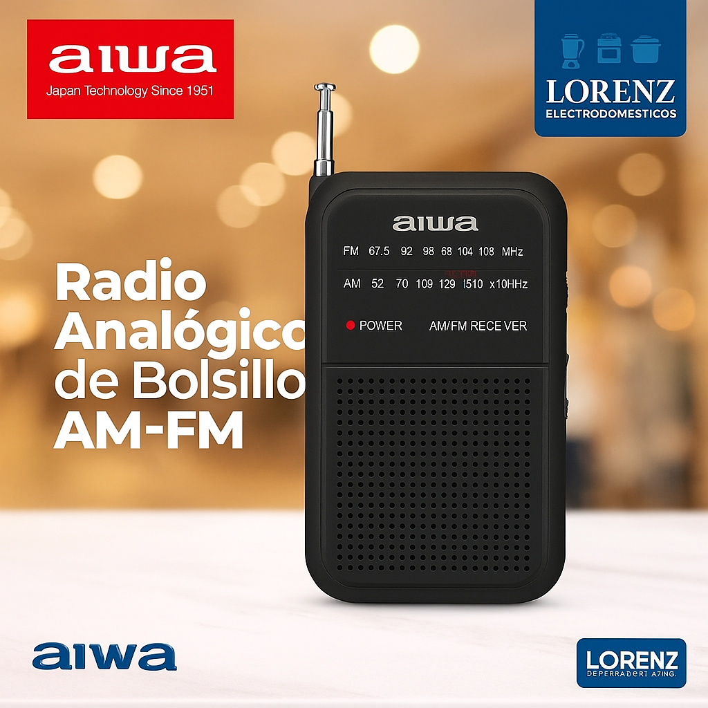 📻 Radio Analógico de Bolsillo AM-FM – Aiwa