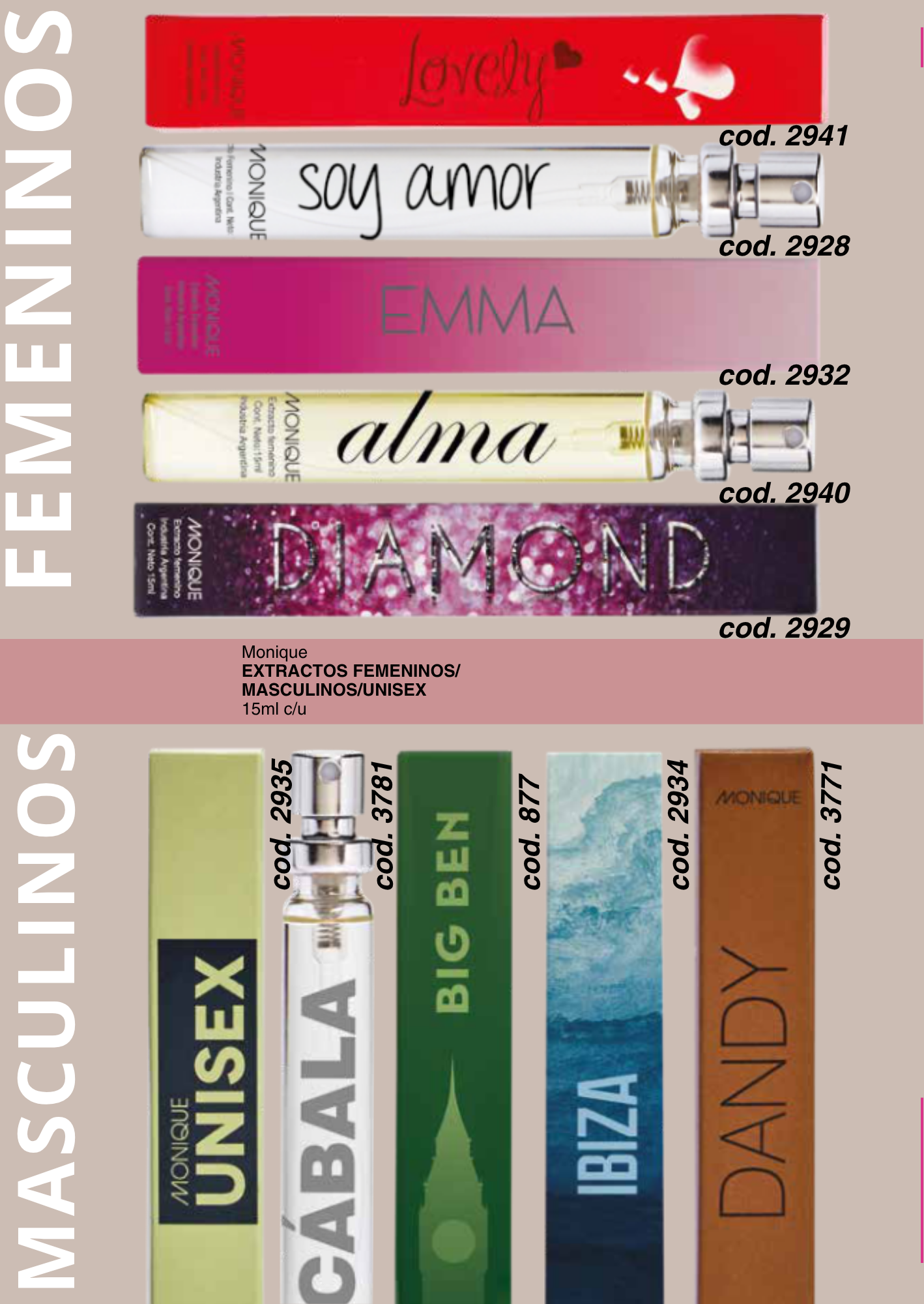 EXTRACTOS FEMENINOS / MASCULINOS 15ml c/u