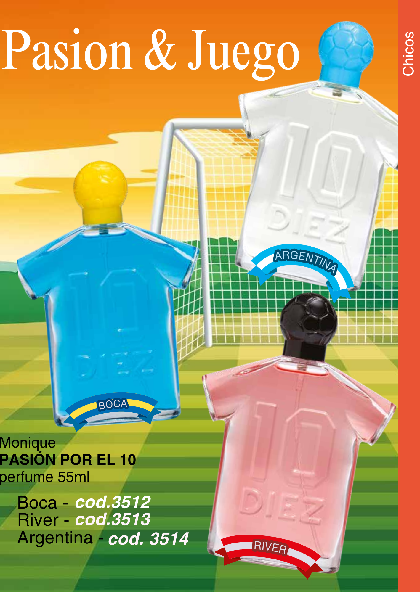 PASIÓN POR EL 10 perfumes 55ml - Boca / River / Argentina