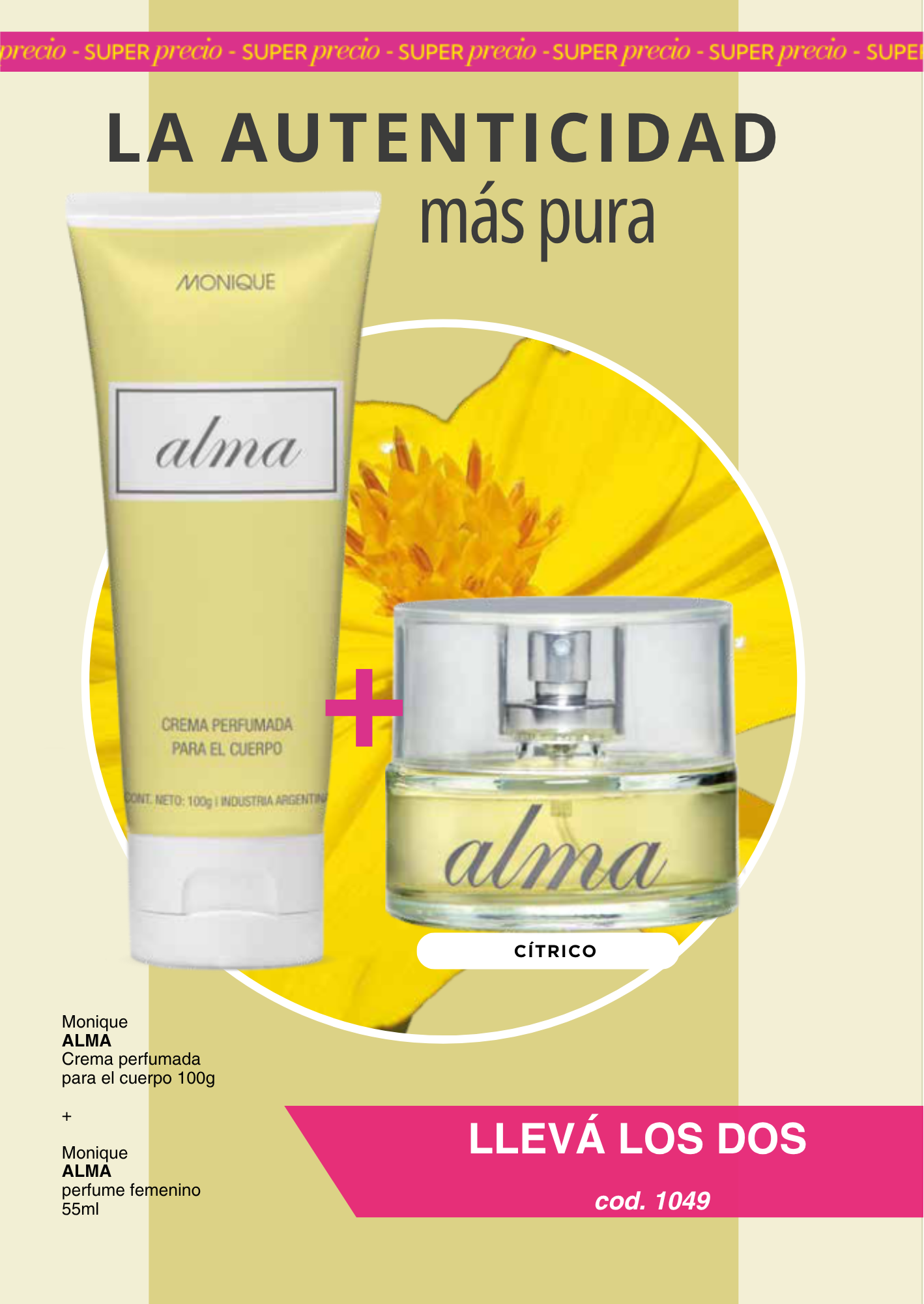 Línea ALMA perfume femenino + Crema perfumada para el cuerpo