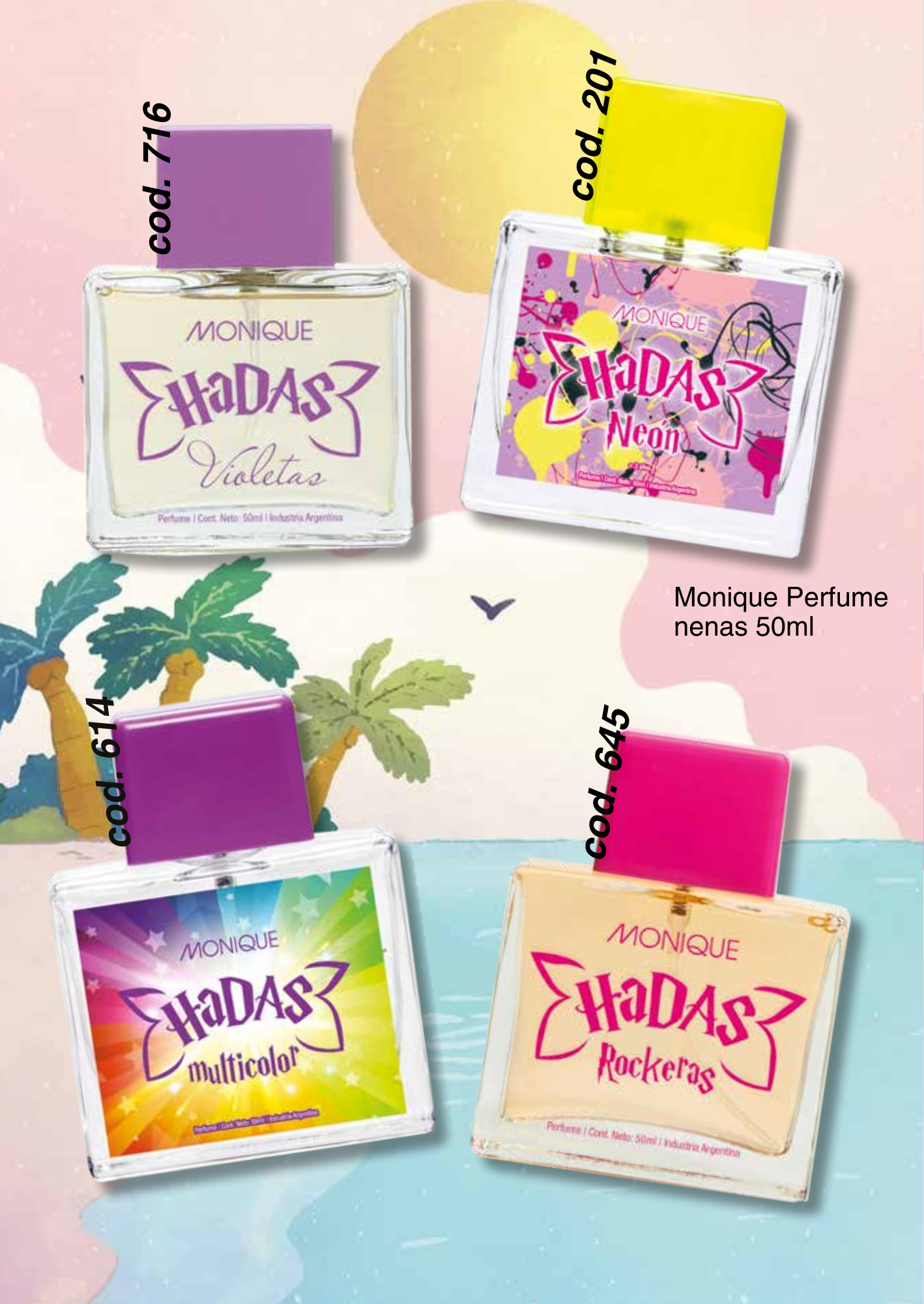 Línea HADAS perfumes nenas Violetas / Neón / Multicolor / Rockeras