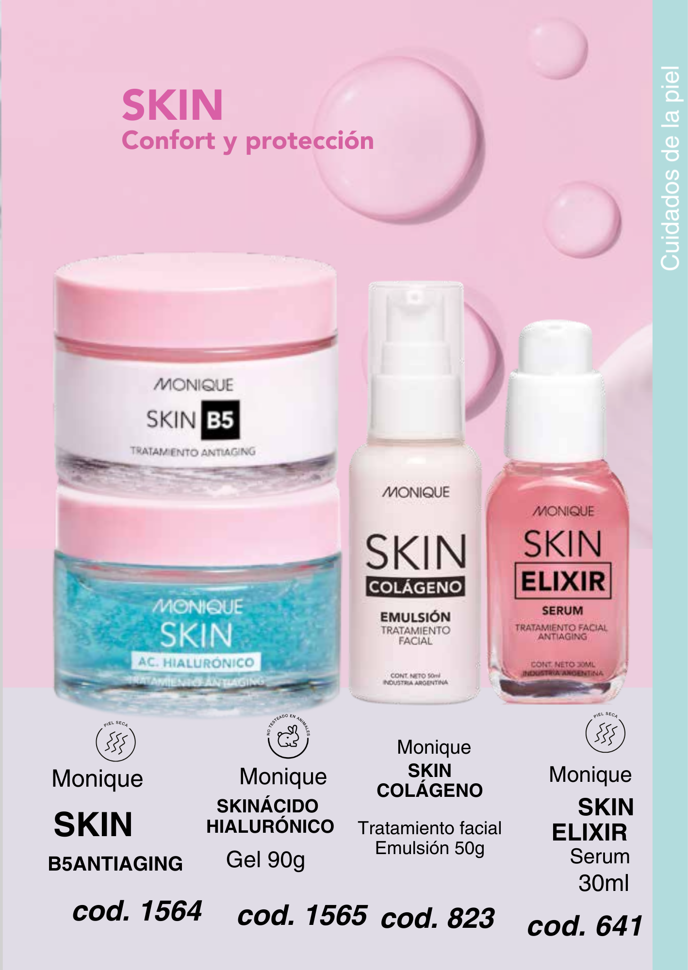 Línea SKIN B5 ANTIAGING Crema / ÁCIDO HIALURÓNICO Gel / COLÁGENO Tratamiento facial Emulsión / ELIXIR Serum