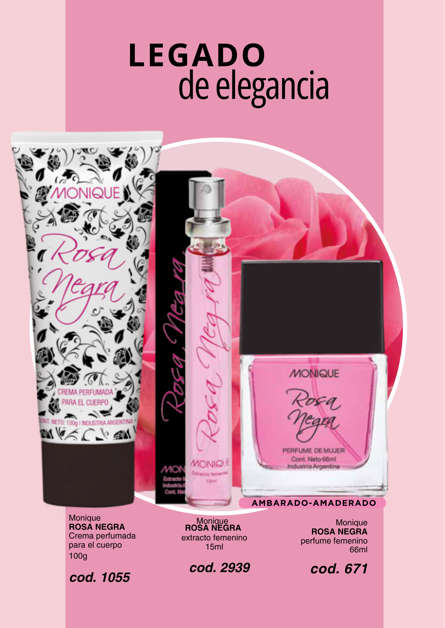 Línea Rosa Negra perfume / Crema perfumada para el cuerpo / Extracto