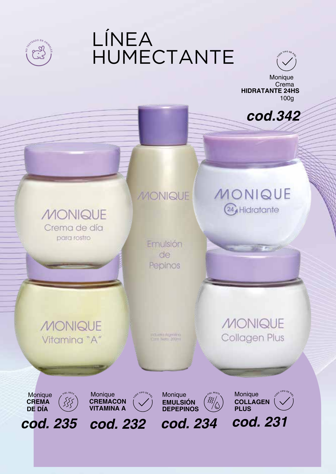 Crema HIDRATANTE 24HS / CREMA DE DÍA / CREMA CON VITAMINA ¨A¨ / EMULSIÓN DE PEPINOS / COLLAGEN PLUS