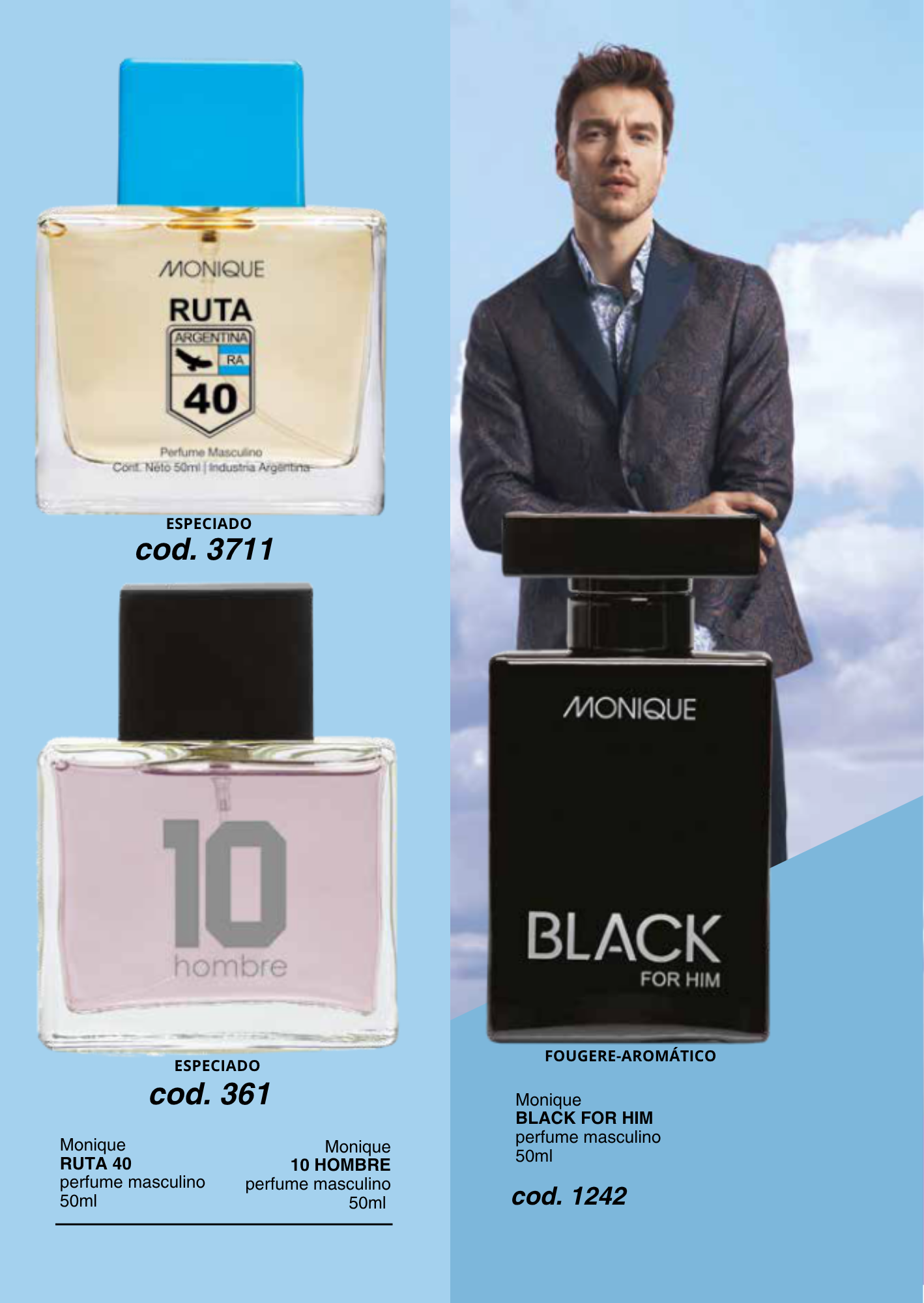 RUTA 40 / 10 HOMBRE / BLACK FOR HIM perfumes masculinos