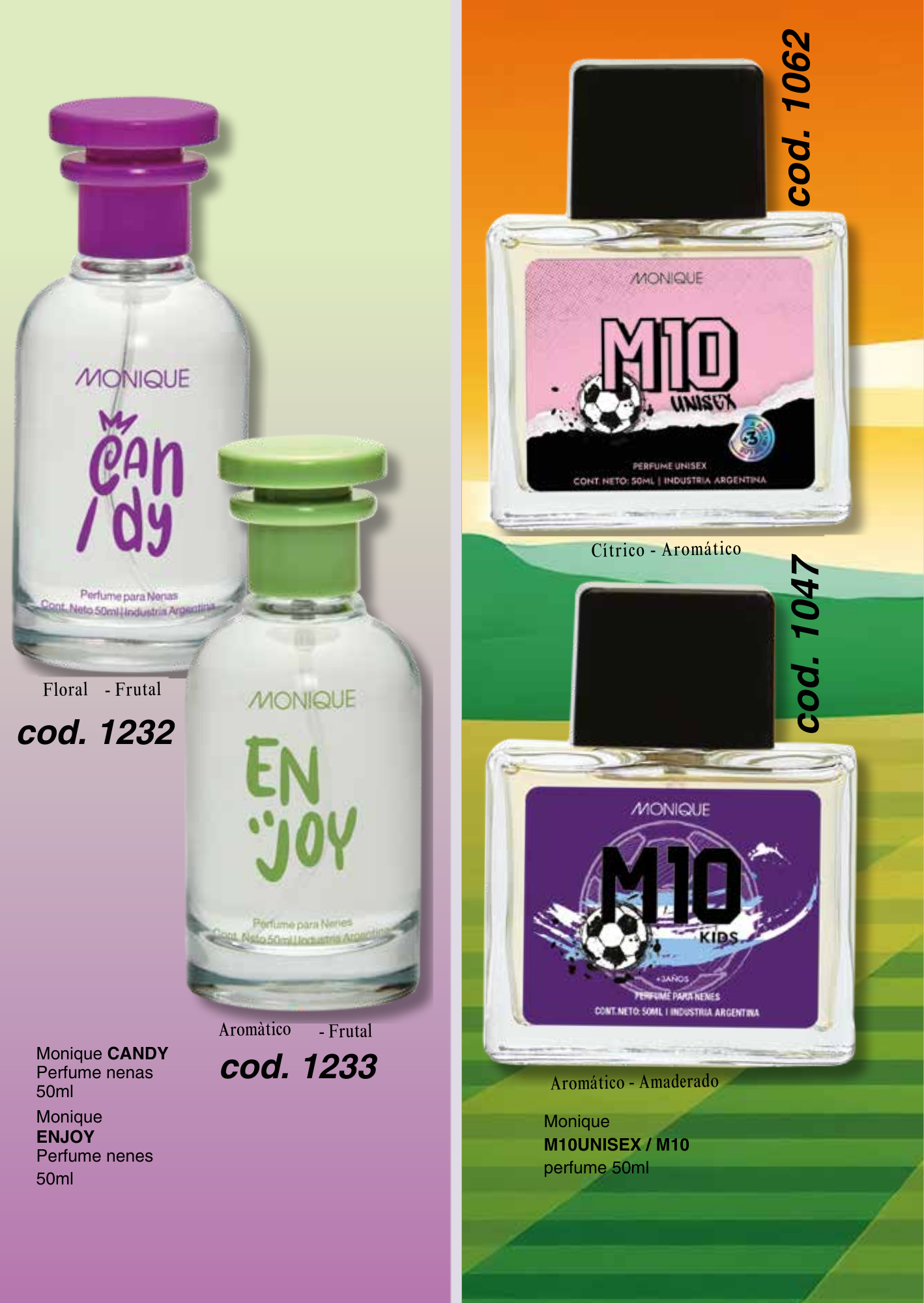 CANDY perf. nenas / ENJOY perf. nenes / M10 UNISEX / M10 KIDS perf. nenes