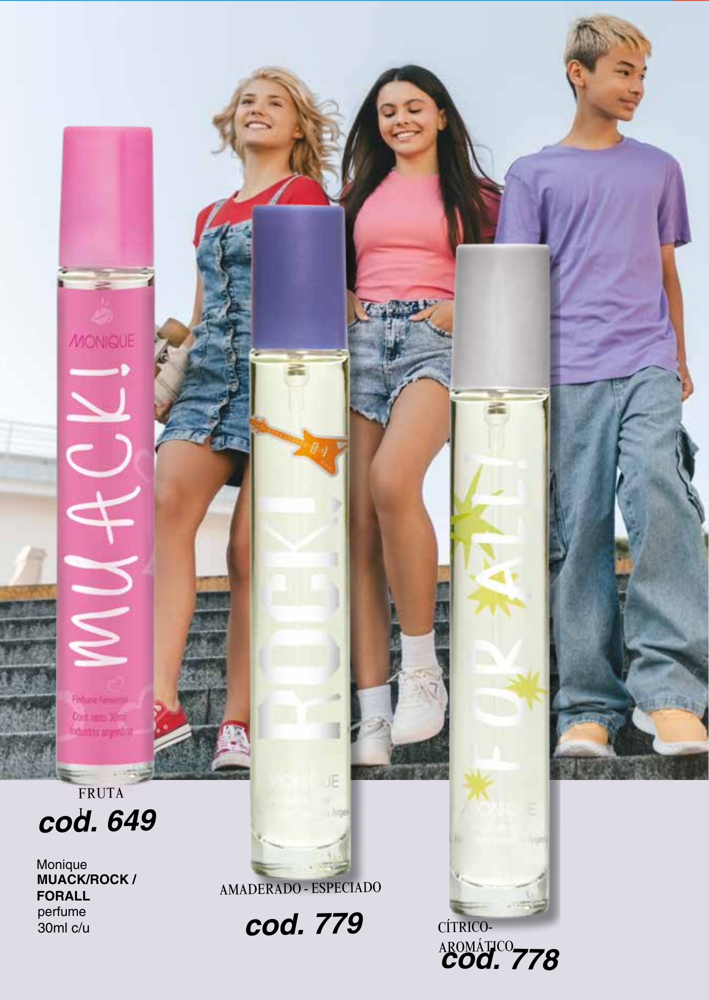 MUACK / ROCK / FOR ALL perfumes 30ml c/u
