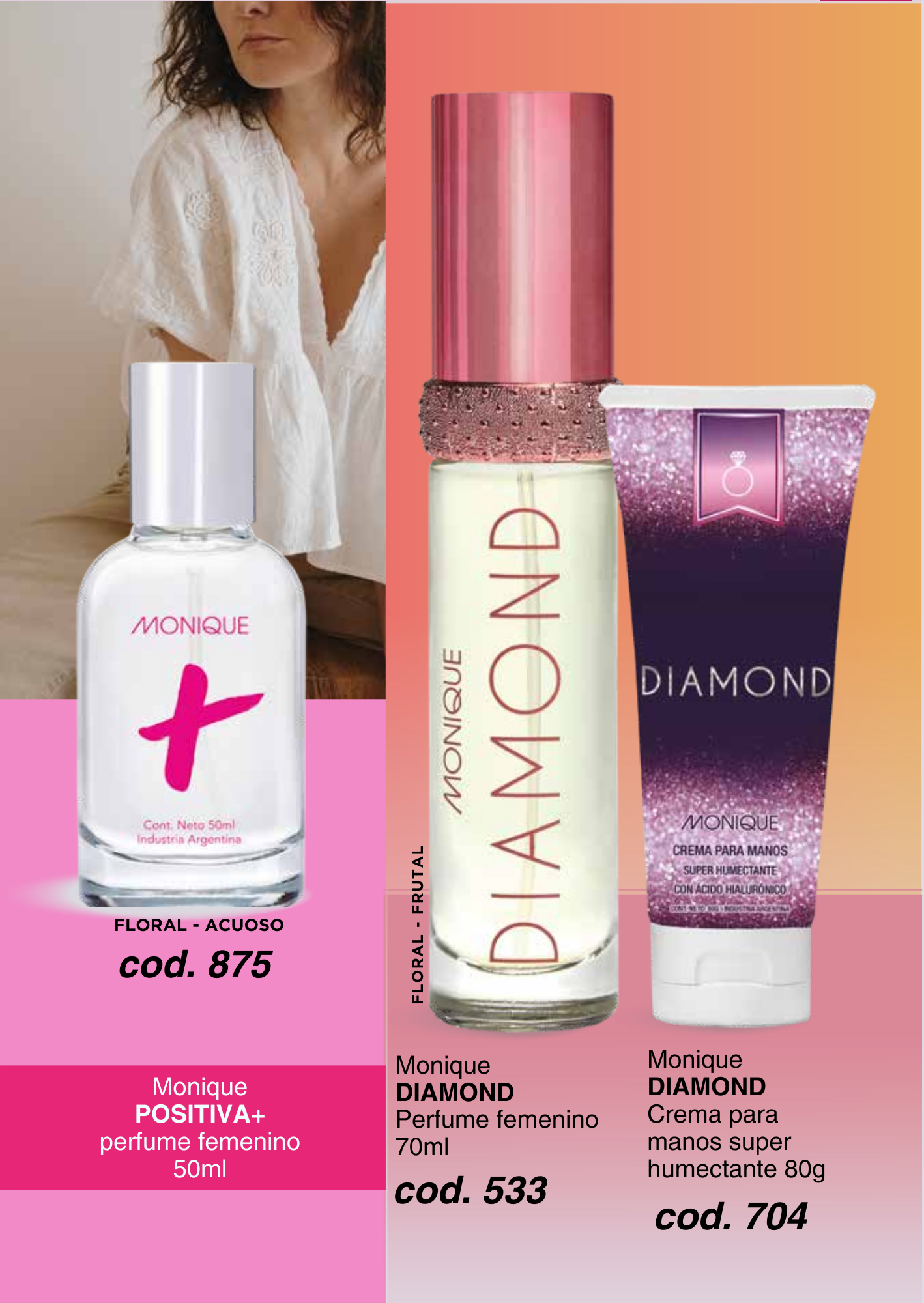 POSITIVA / DIAMOND Perfume femenino / Crema para manos