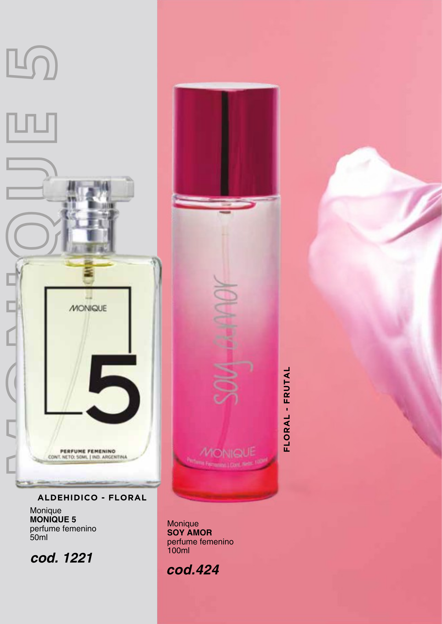 MONIQUE 5 / SOY AMOR perfumes femeninos