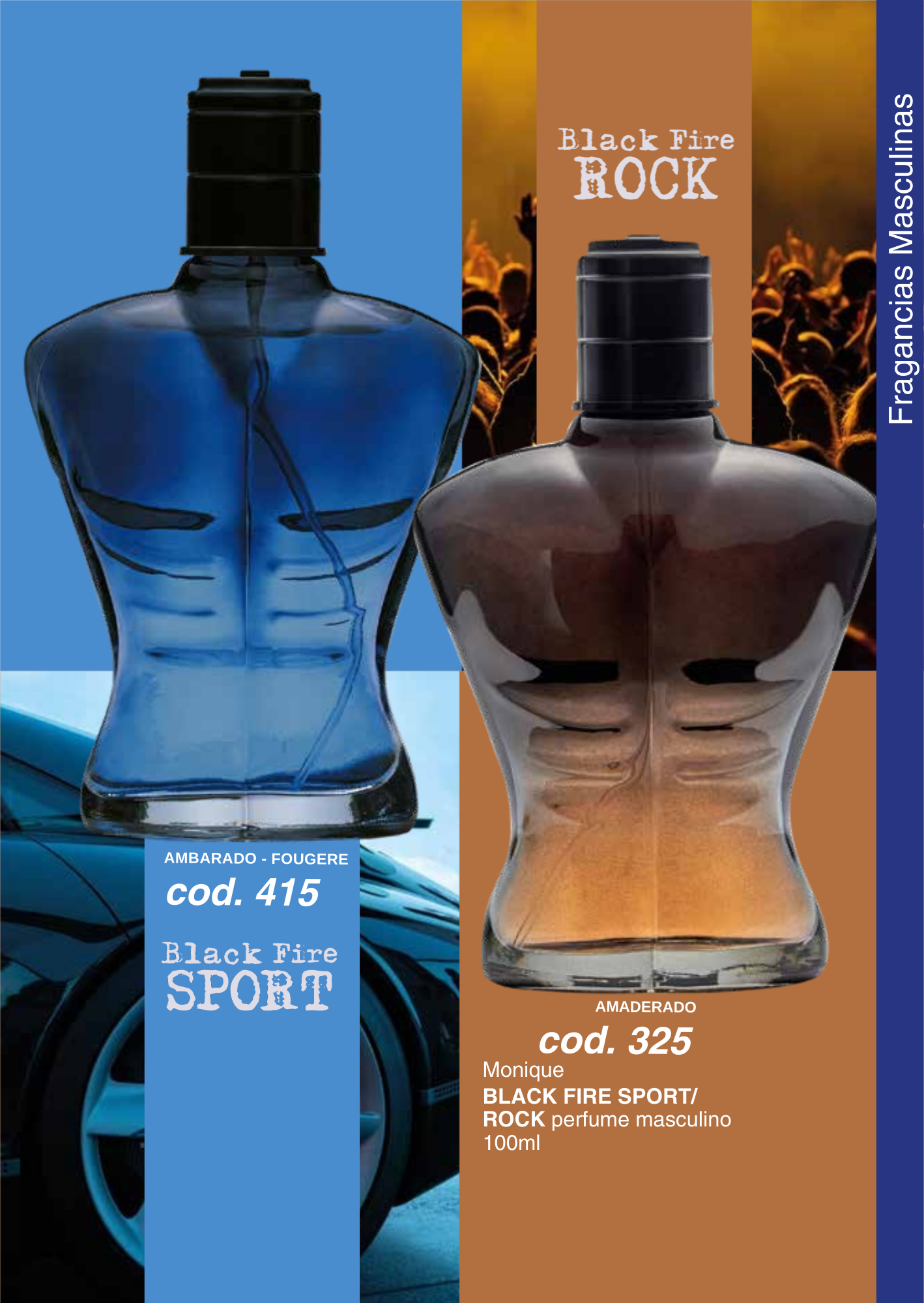 BLACK FIRE SPORT/ ROCK perfumes masculinos