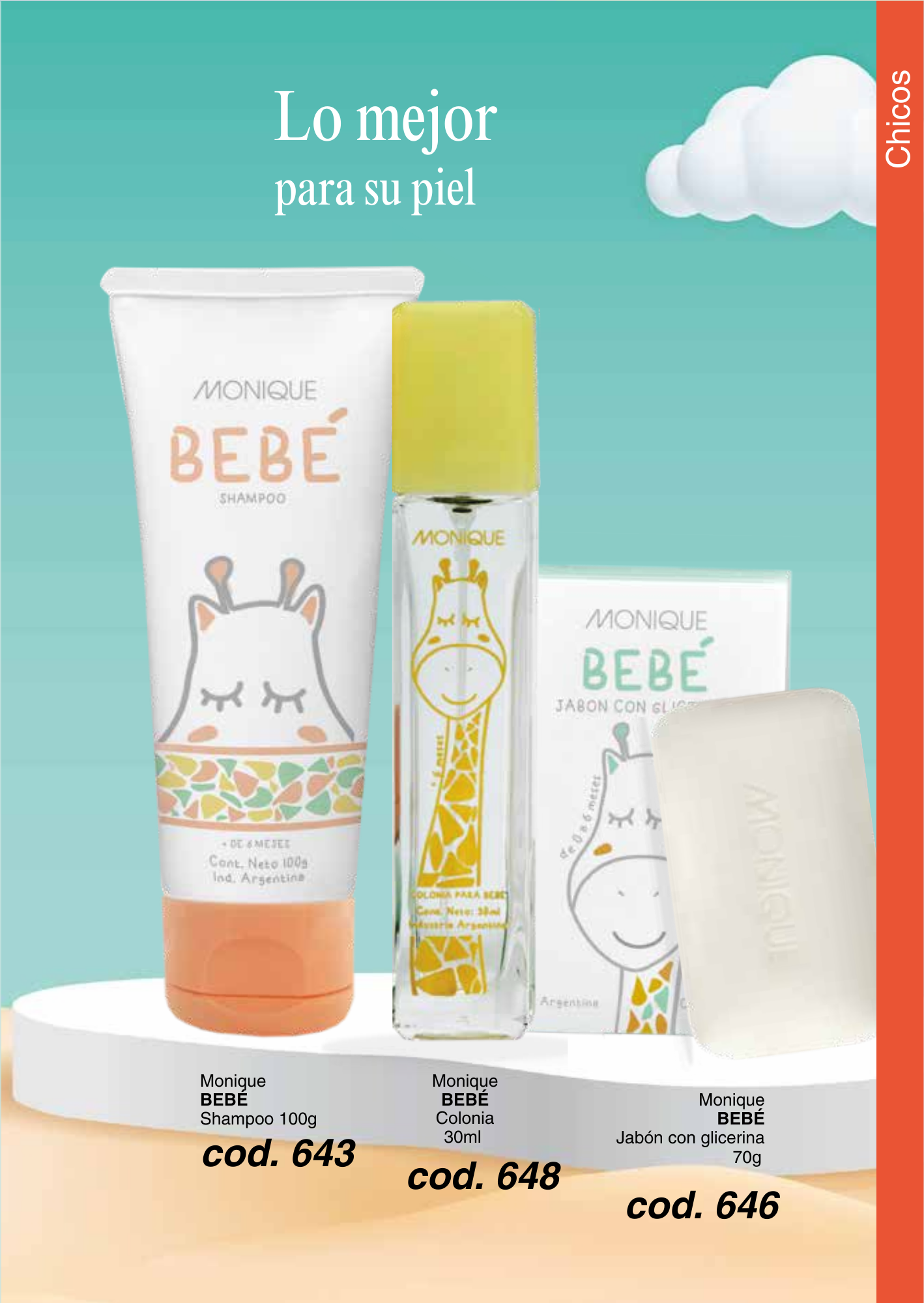 Línea BEBÉ Shampoo / Colonia / Jabón con glicerina